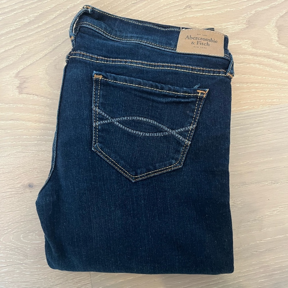 Abercrombie and fitch skinny jeans- sz 25 blue denim